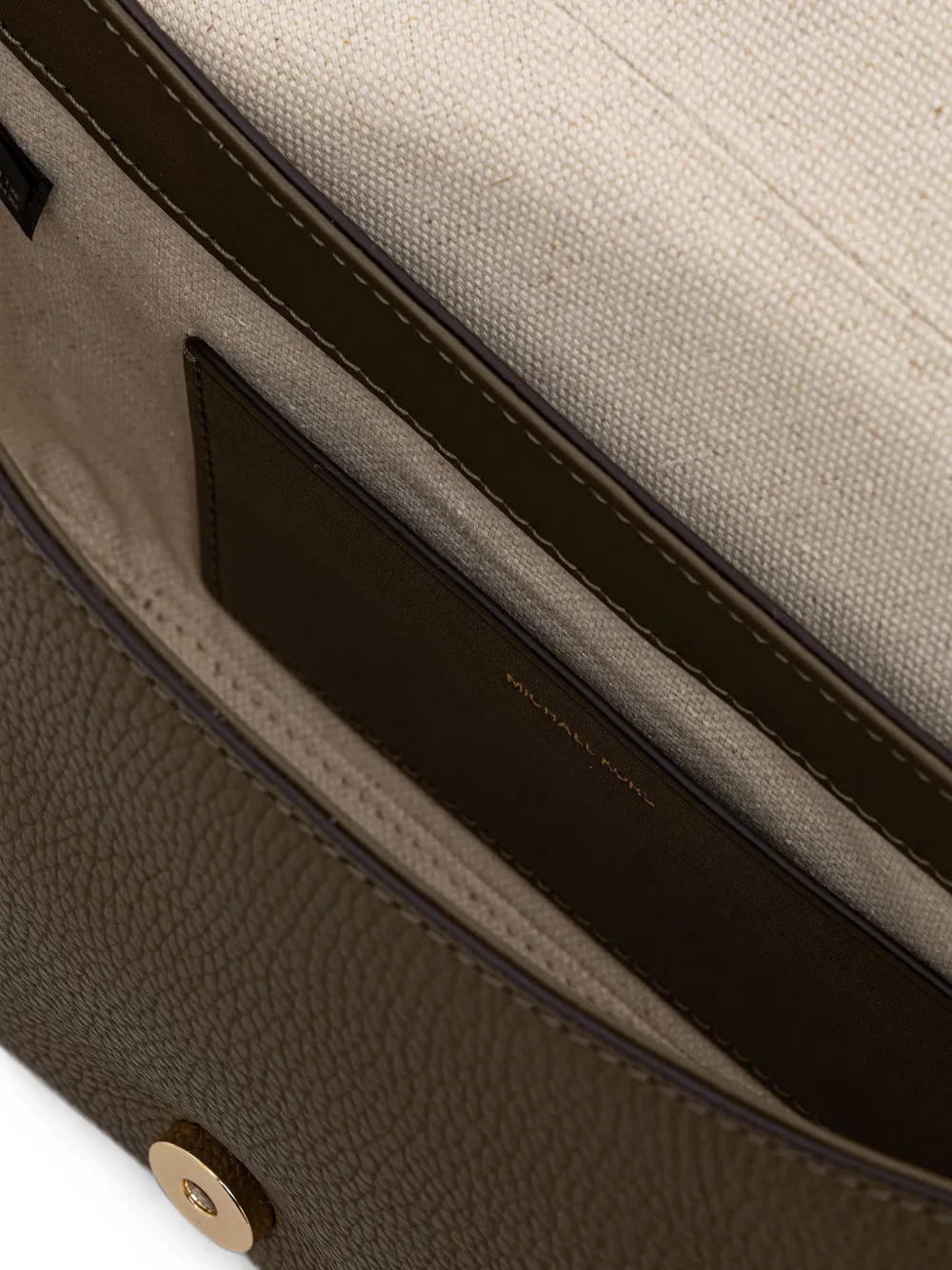 Michael Kors logo-plaque pebbled shoulder bag Bruin