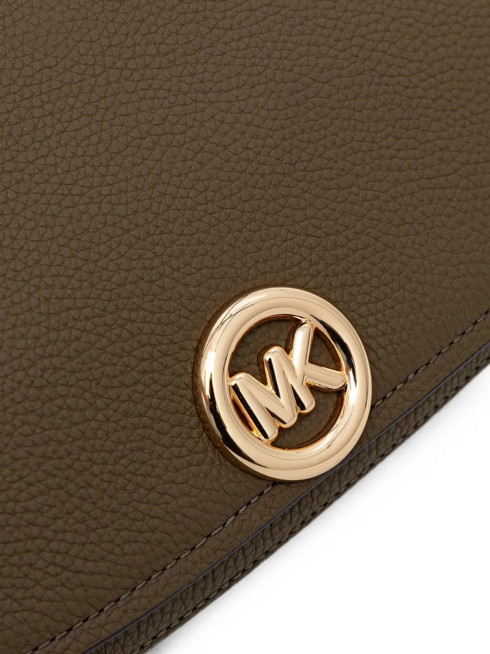Michael Kors logo-plaque pebbled shoulder bag Bruin