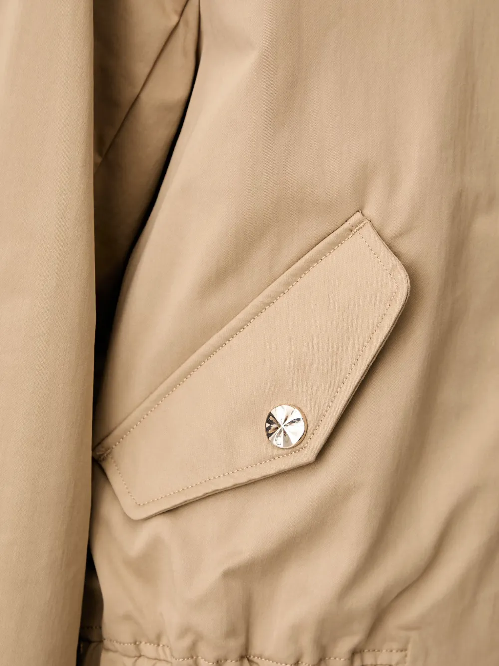 Morgan Shirtjack met elastische afwerking Beige