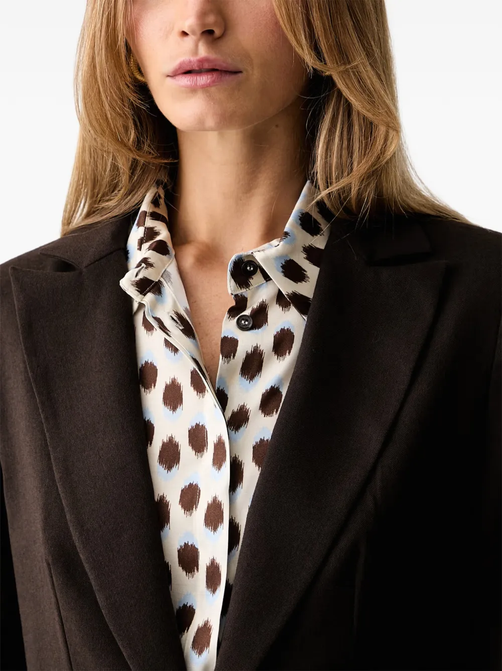 Morgan Blazer met logo-knoop Bruin
