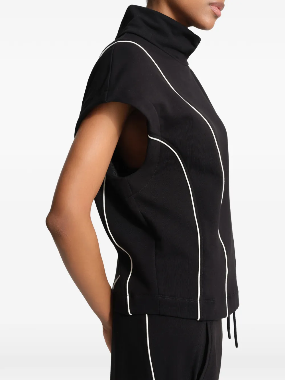 Marcella Alva top met afwerking Zwart