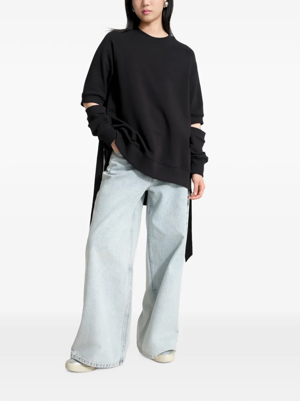Marcella Mavi sweater met gestrikte taille en uitgesneden details Zwart