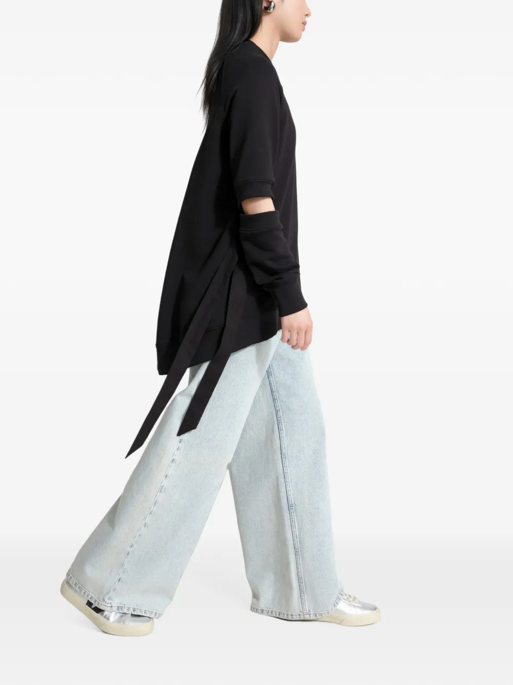 Marcella Mavi sweater met gestrikte taille en uitgesneden details Zwart