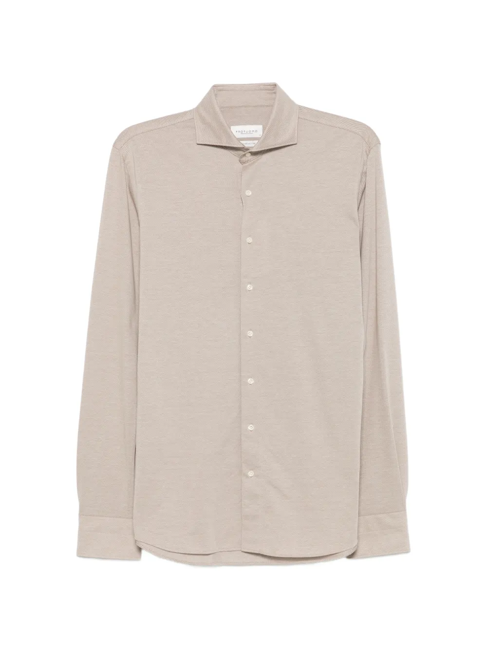 Profuomo diagonal-stripe spread-collar Shirt