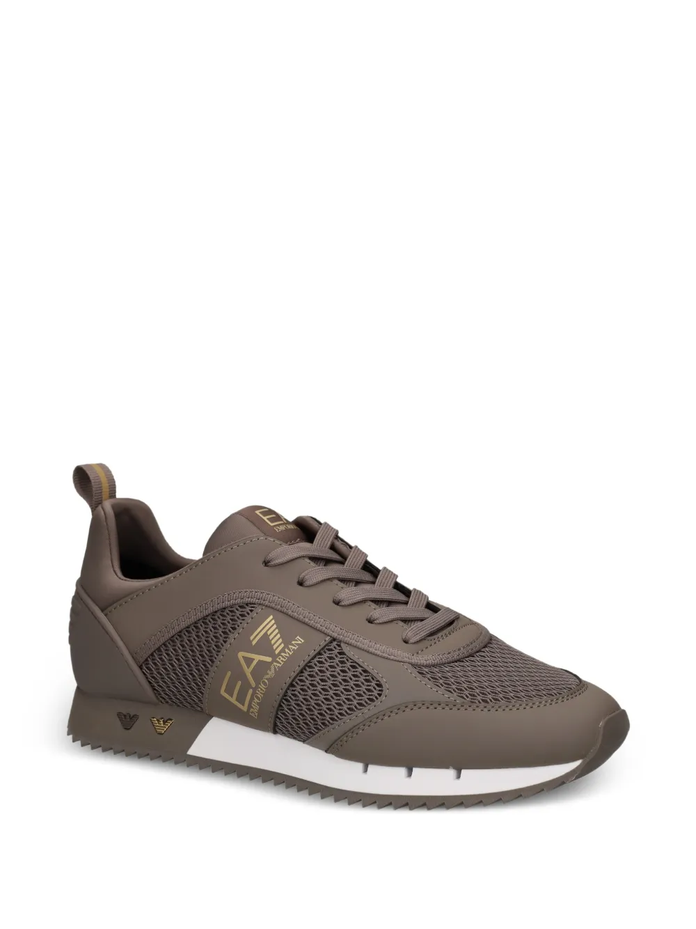 Ea7 Emporio Armani Sneakers met logoprint Bruin
