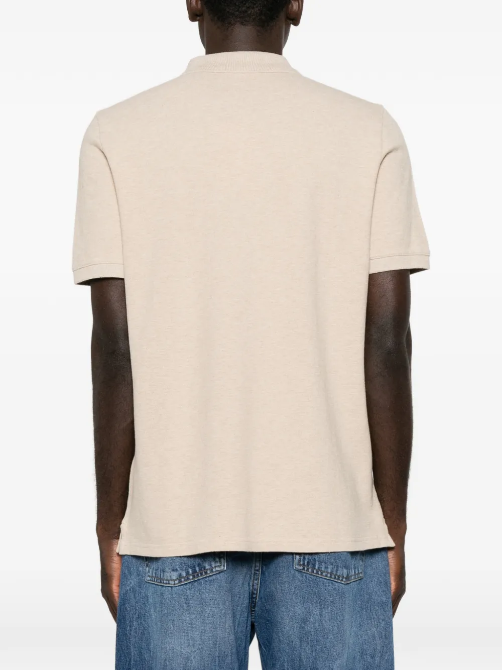 Maison Kitsuné Poloshirt met patch Beige
