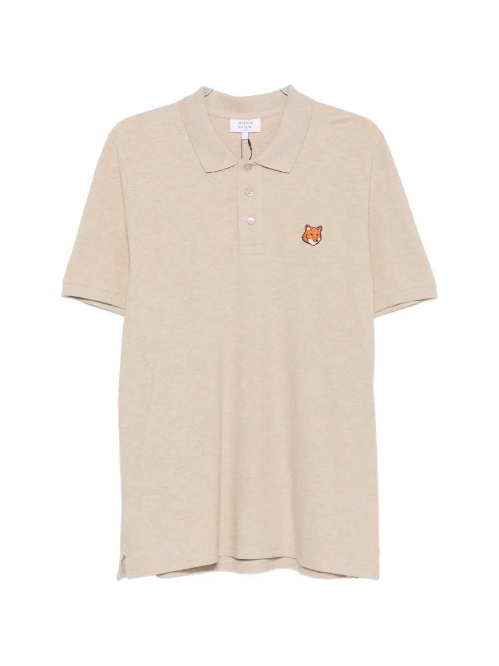 Maison Kitsuné Fox Head patch polo shirt - Toni neutri