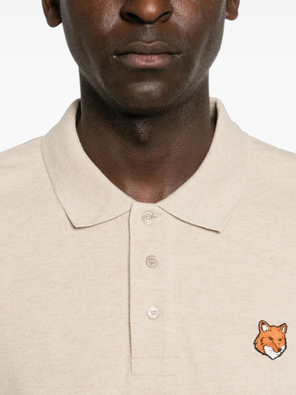 戸*丈様 新品 メゾンキツネ TONAL FOX HEAD PATCH POLO Maison Kitsuné Fox Head Patch Polo Shirt | ニュートラル | FARFETCH JP
