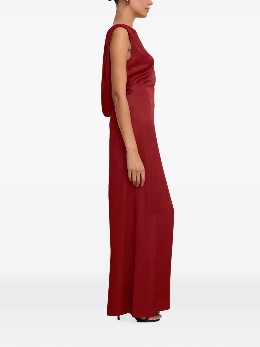 Marcella Laurel maxi-jurk met asymmetrische band Rood
