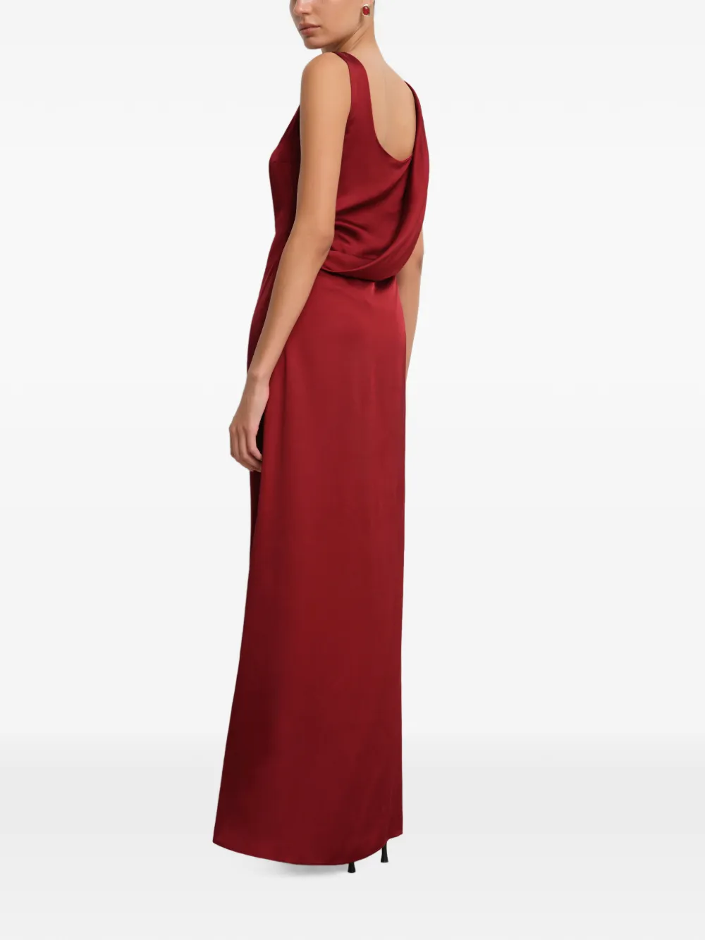 Marcella Laurel maxi-jurk met asymmetrische band Rood