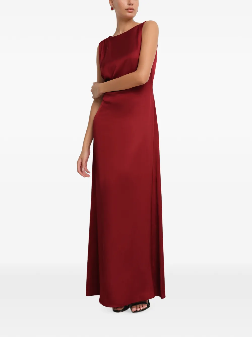 Marcella Laurel maxi-jurk met asymmetrische band Rood