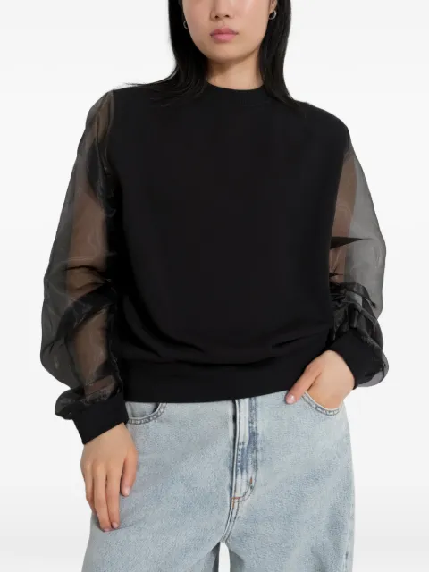 Marcella sheer-panel sweatshirt