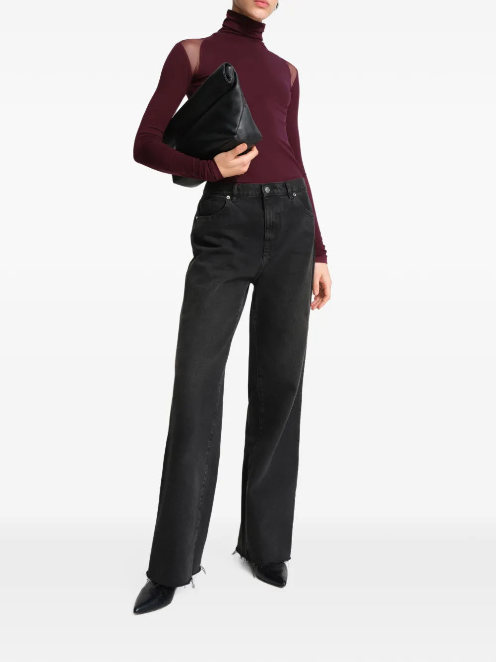 Marcella Maria top met mesh vlak Rood