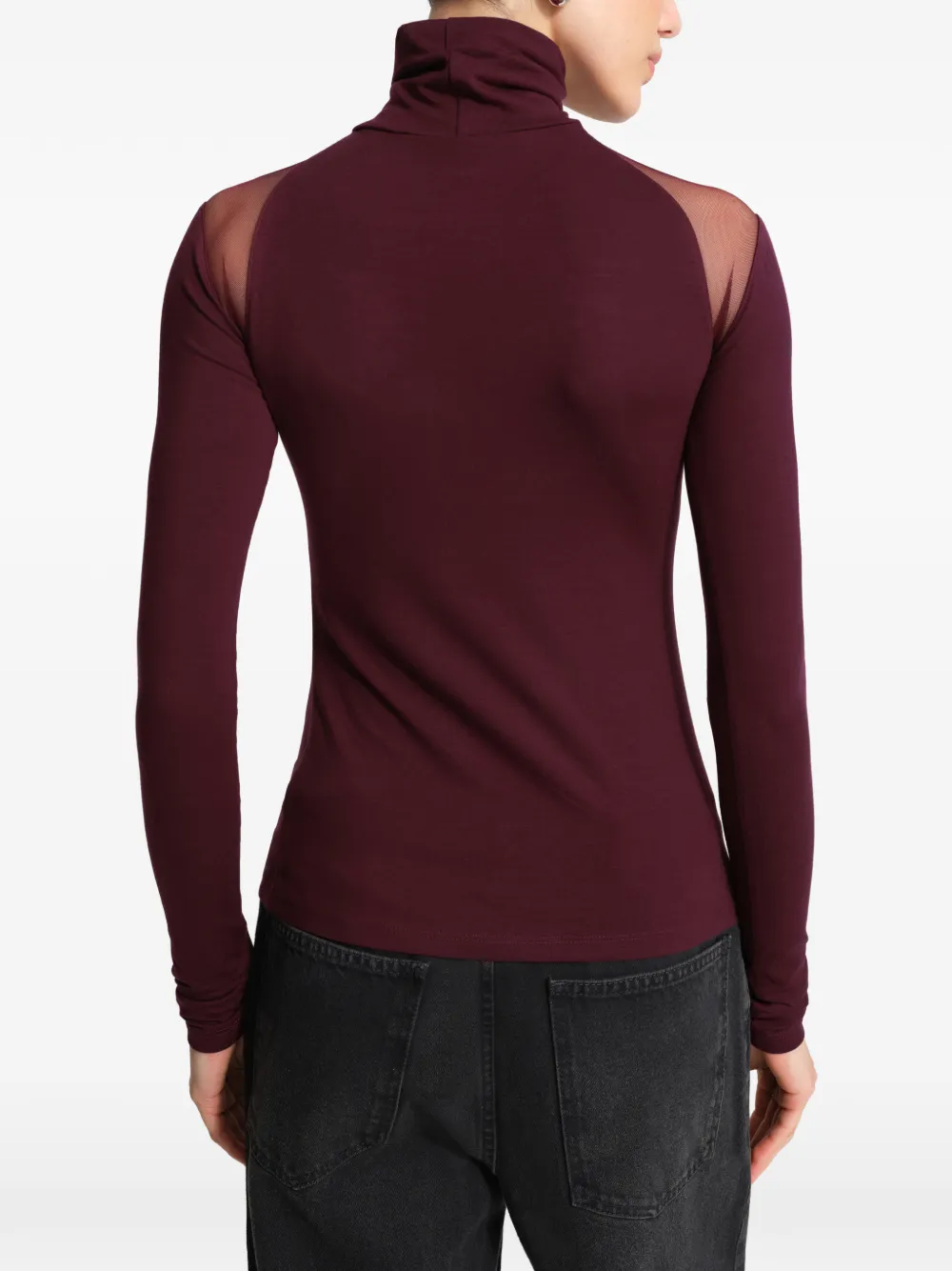 Marcella Maria top met mesh vlak Rood