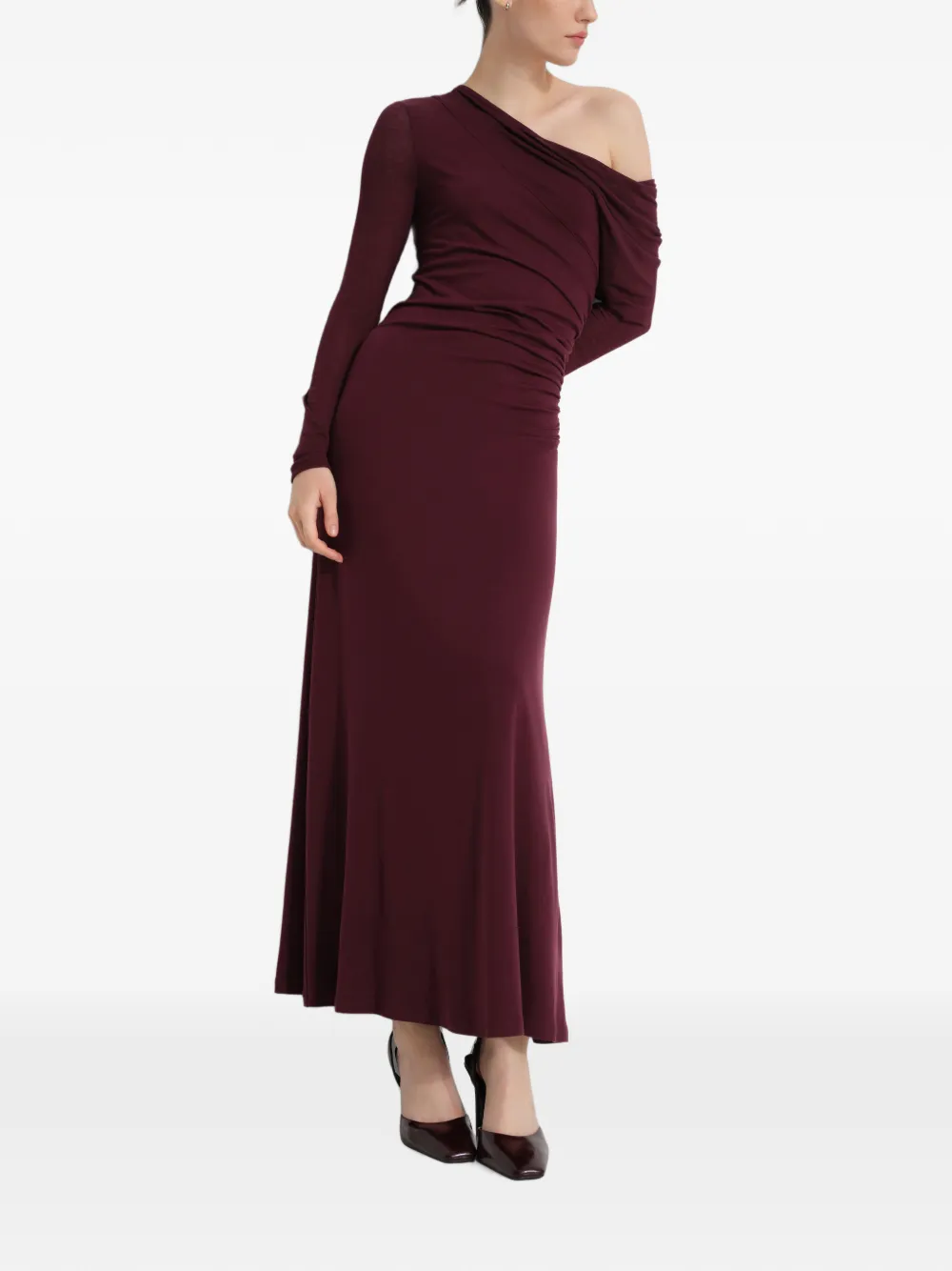 Marcella Ambrose maxi-jurk met ruches Rood