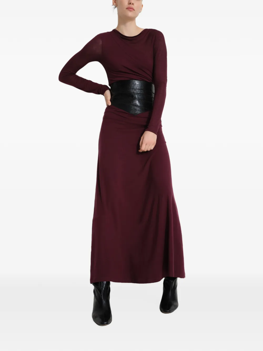 Marcella Ambrose maxi-jurk met ruches Rood