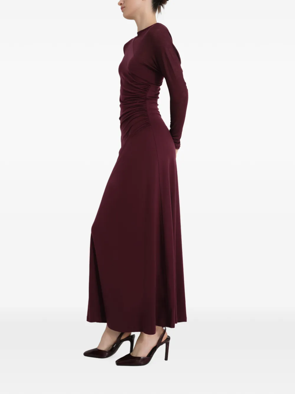 Marcella Ambrose maxi-jurk met ruches Rood
