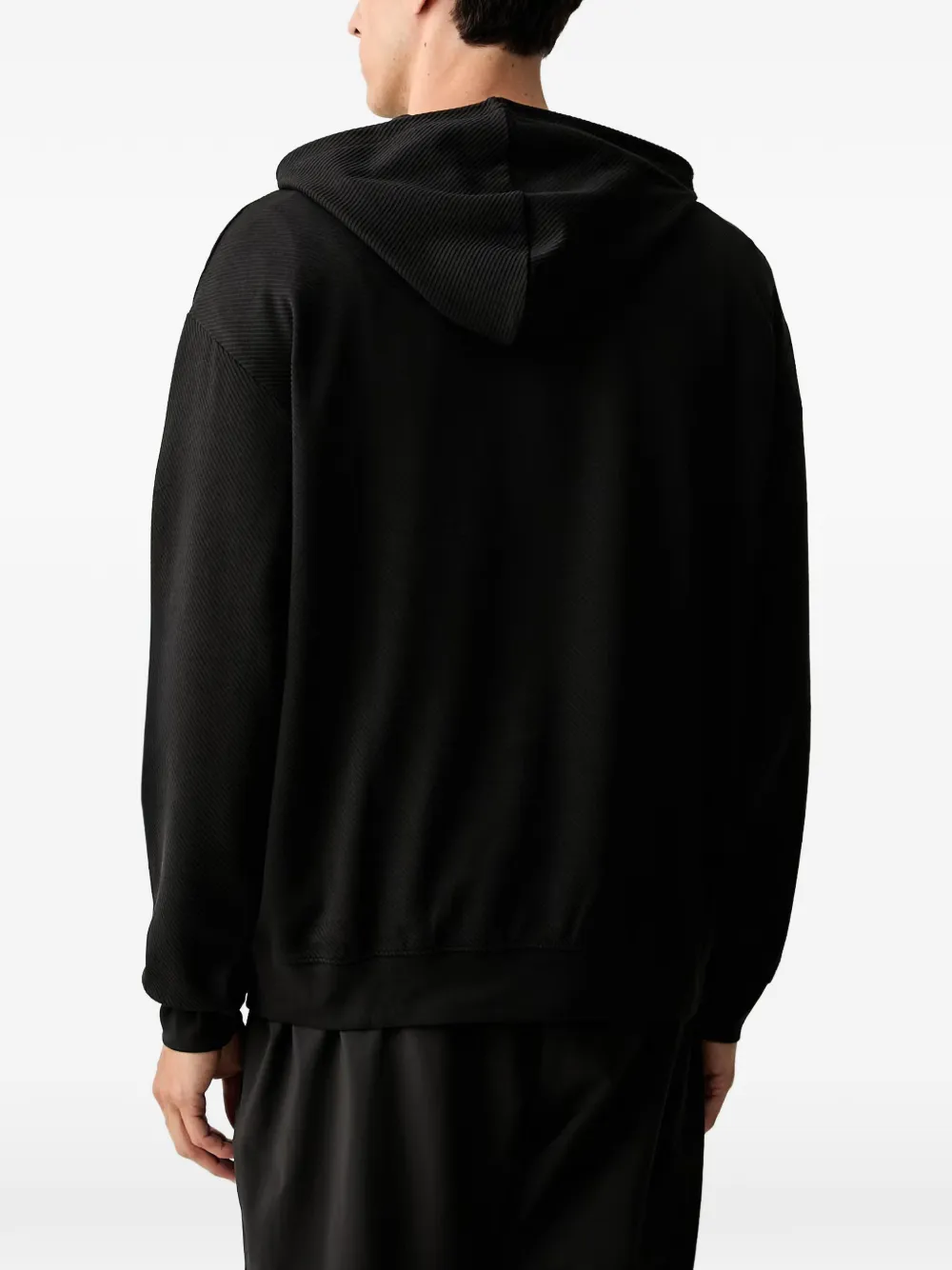 PUMA Wafelgebreide hoodie met logoprint Zwart