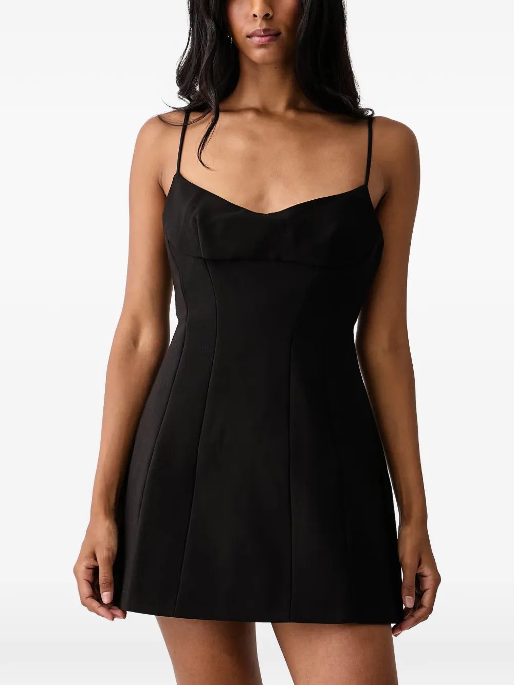 Bardot Branca panelled sweetheart-neck mini dress