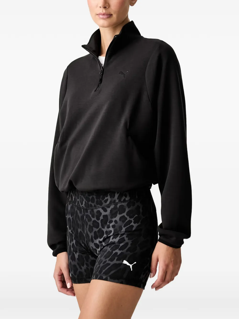 PUMA quarter-zip sweater Zwart