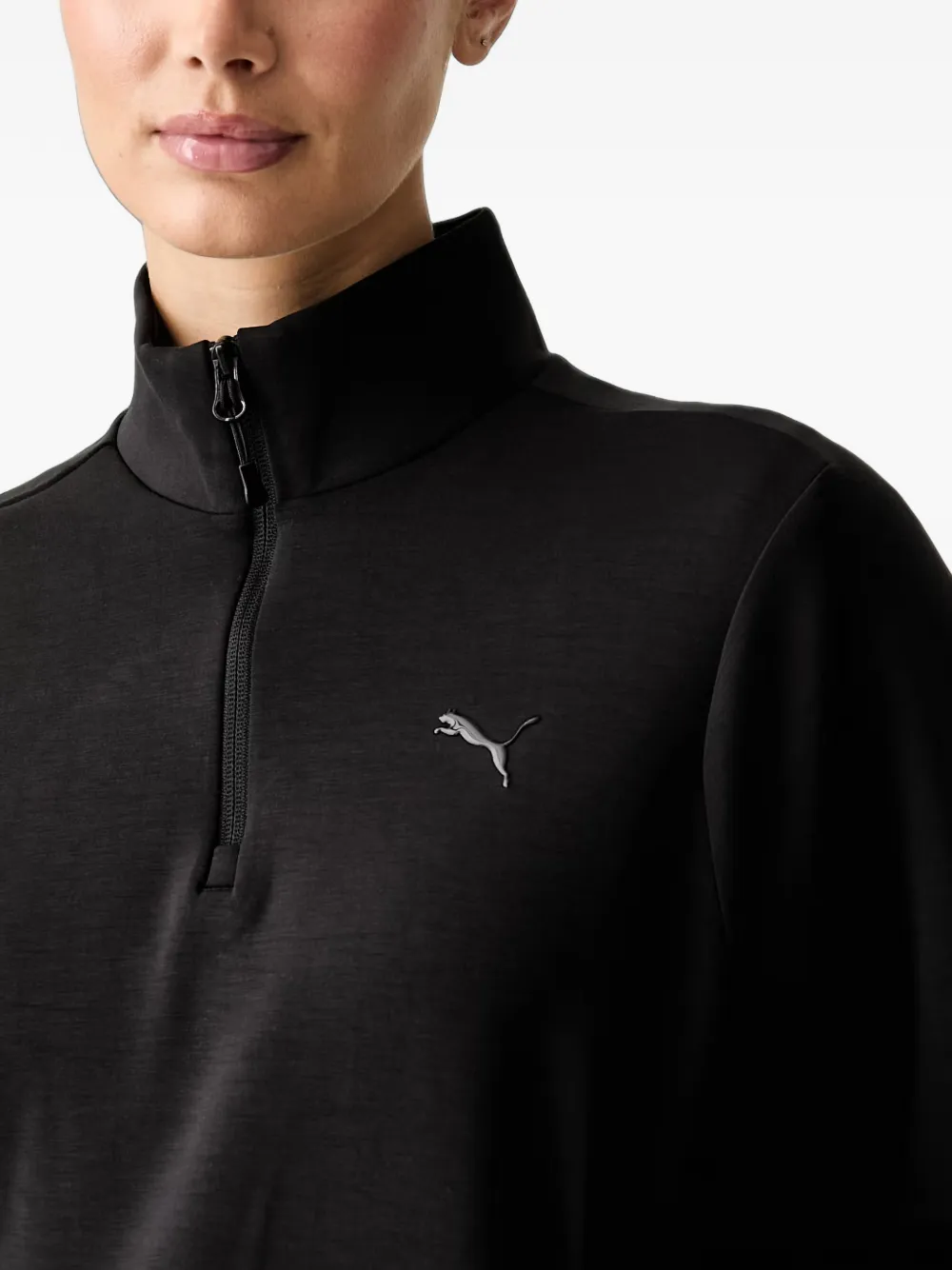 PUMA quarter-zip sweater Zwart