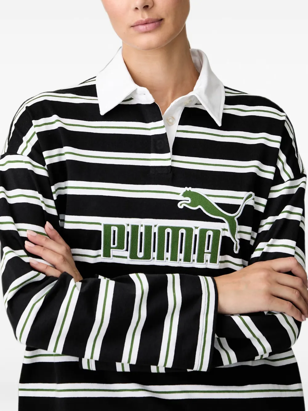 PUMA Gestreept poloshirt Zwart