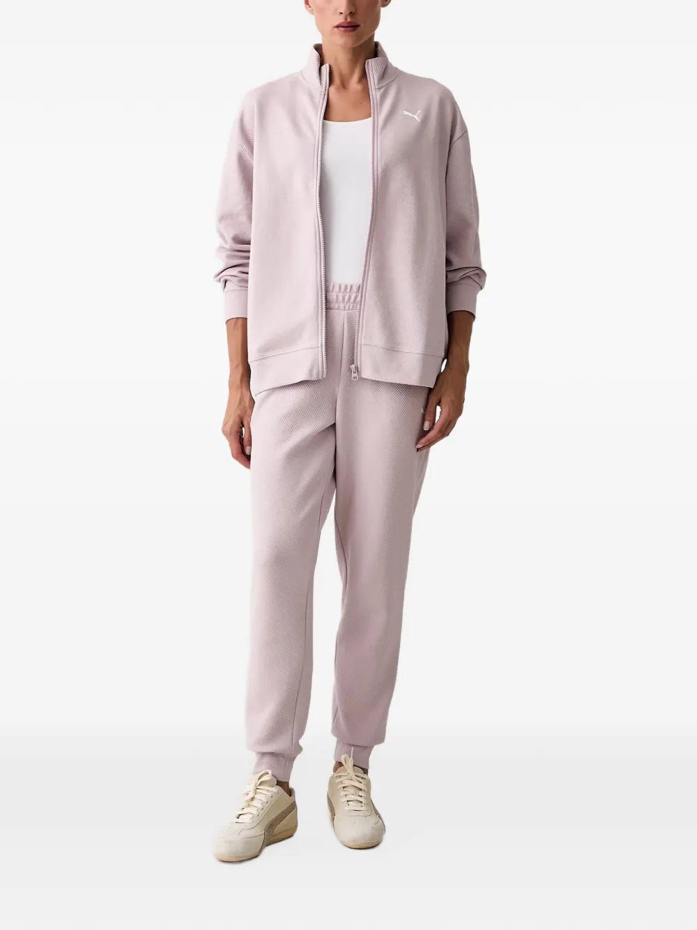 PUMA logo-embroidered tracksuit set Roze
