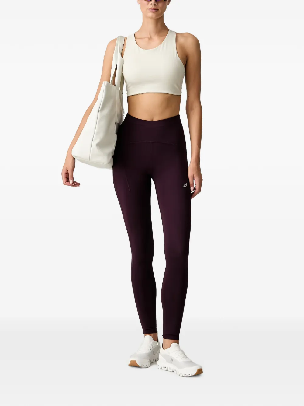 ASICS Road logo-print performance leggings Paars