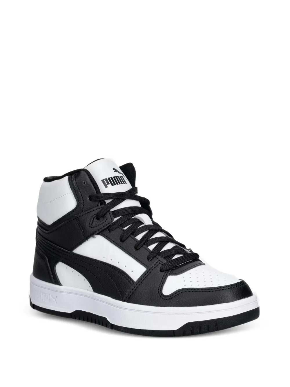 Puma Kids Rebound Slam Mid panelled high-top sneakers Zwart