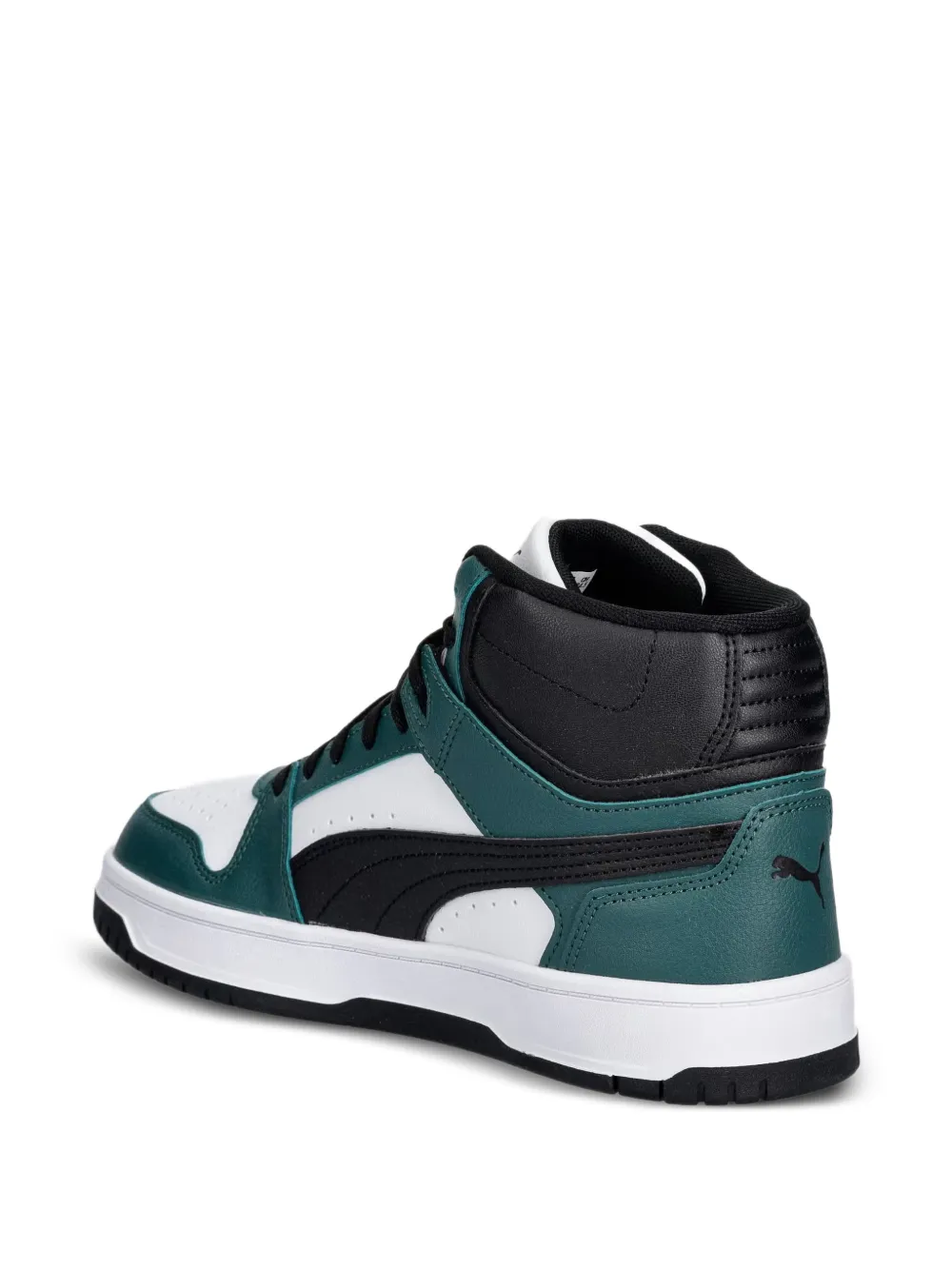Puma Kids Rebound Slam Mid round-toehigh-top sneakers Groen