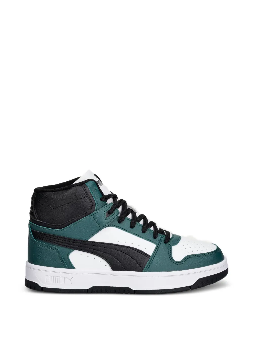 Puma Kids Rebound Slam Mid round-toehigh-top sneakers Groen