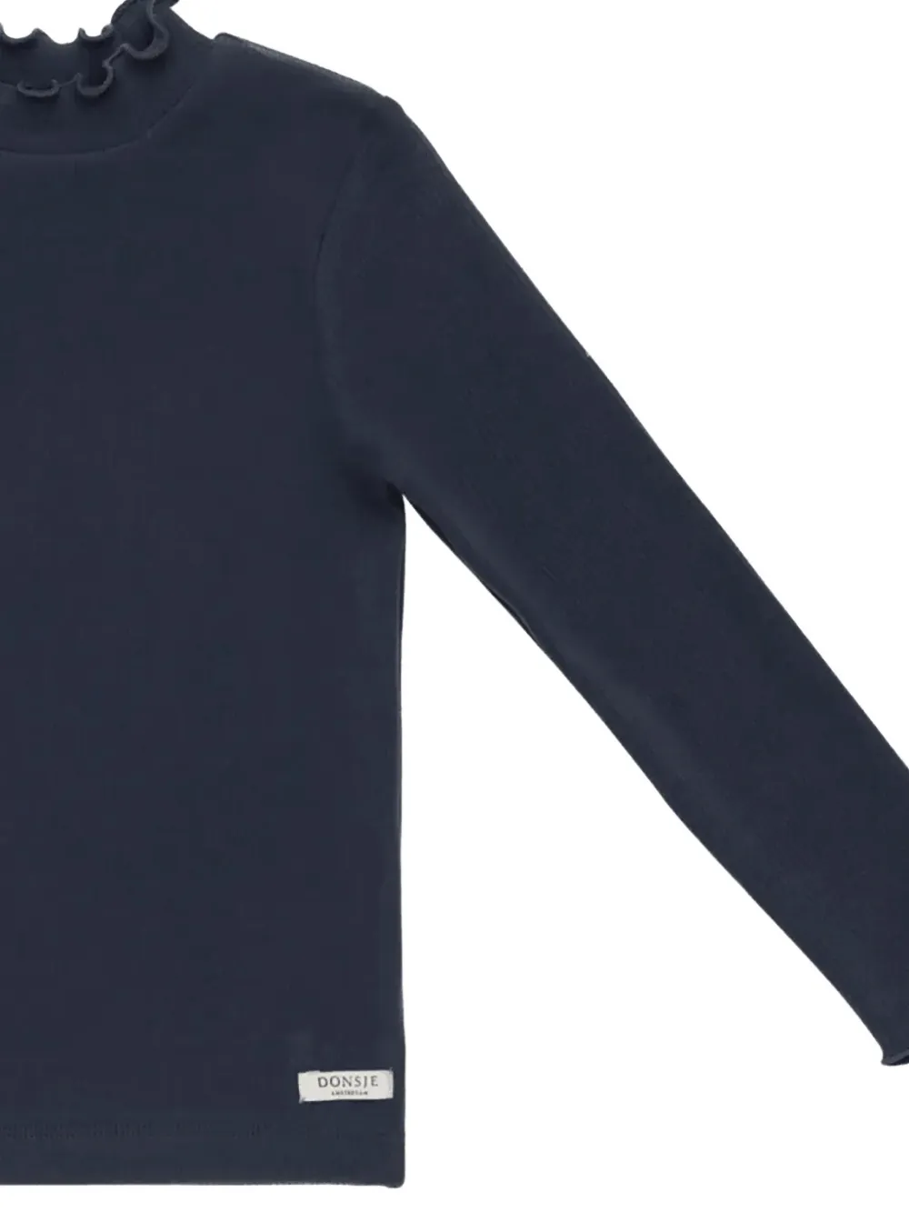 Donsje Wonsy ruffled long-sleeve T-shirt Blauw
