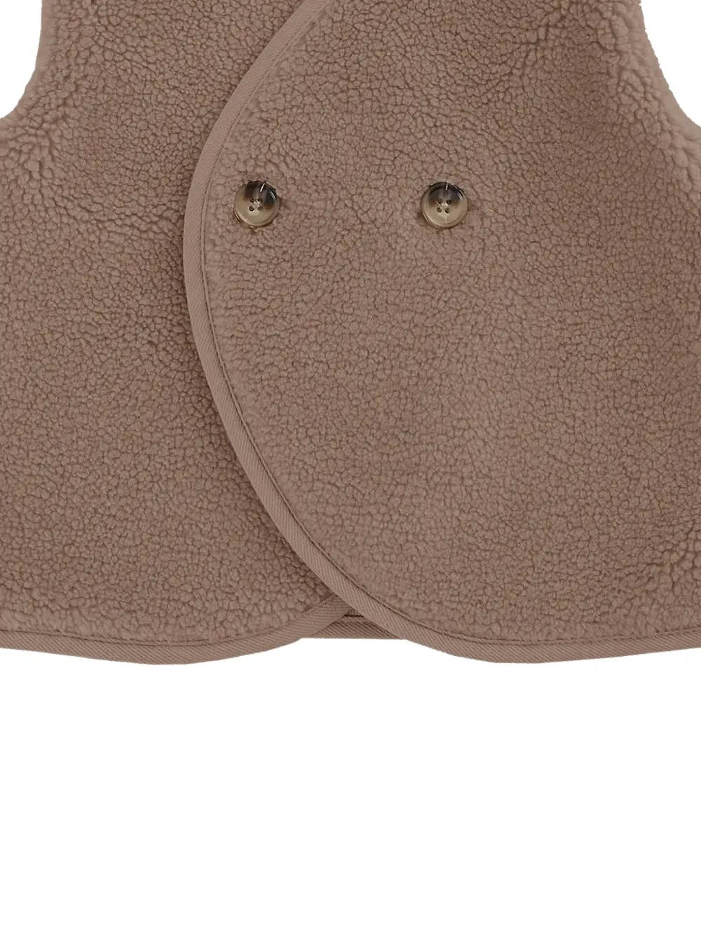 Donsje Monty faux-shearling double-breasted gilet Bruin