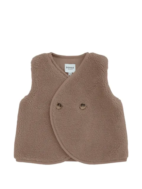 Donsje Monty faux-shearling double-breasted gilet