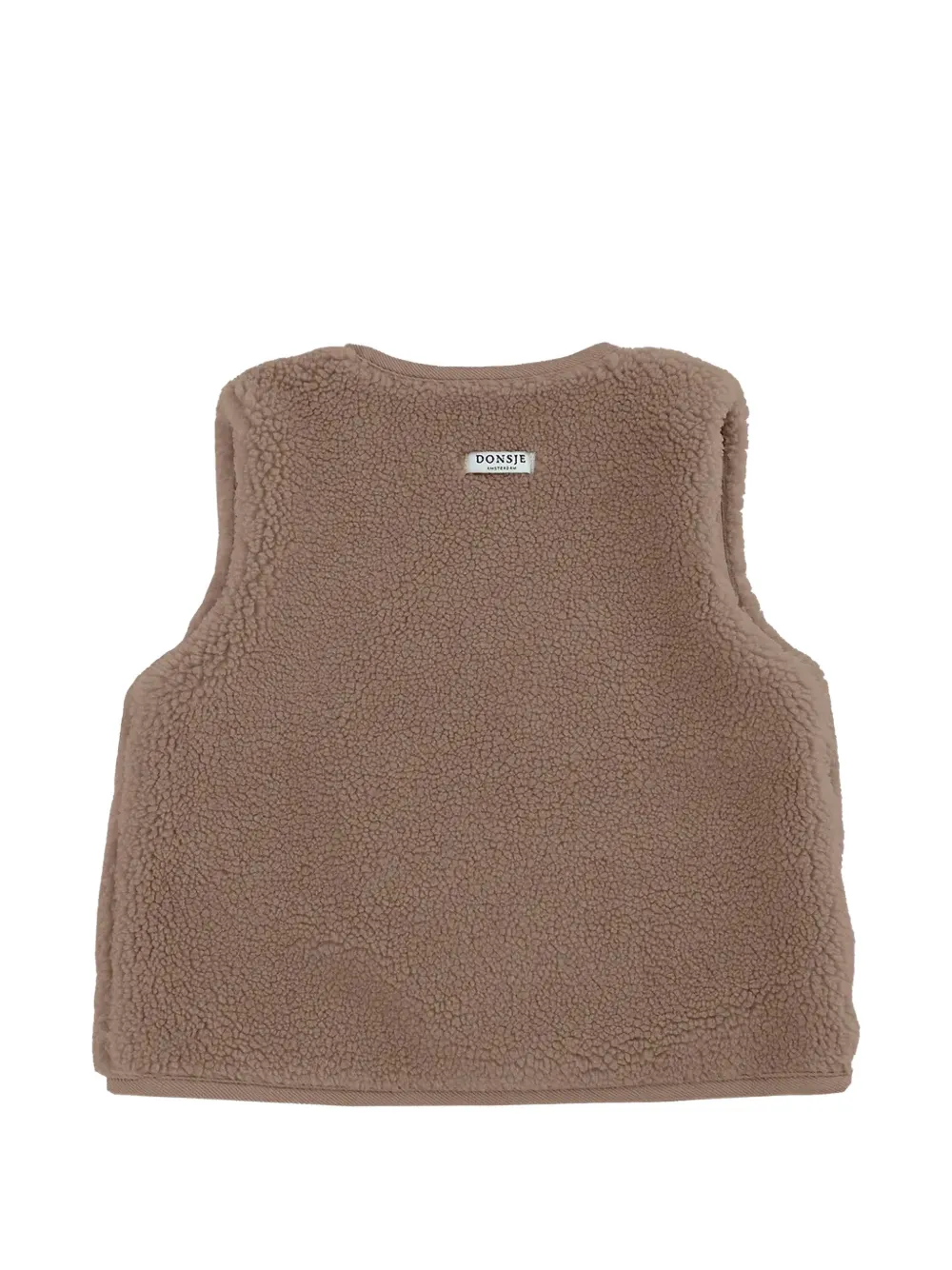 Donsje Monty faux-shearling double-breasted gilet Bruin