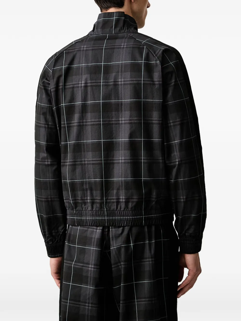 PUMA T7 relaxed tartan track jacket Zwart