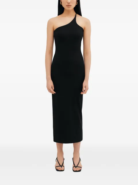 Marcella vestido midi Bergen de un hombro