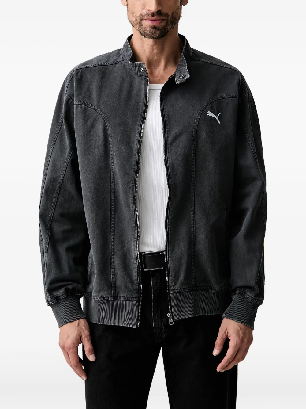 PUMA Futura Archive relaxedwashed twill T7 track jacket - Grigio