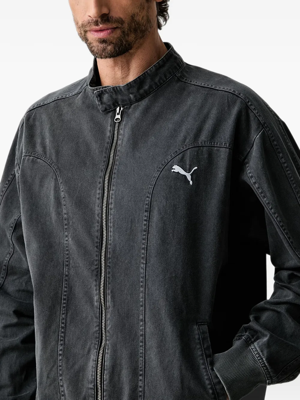 PUMA Futura Archive relaxedwashed twill T7 track jacket Grijs