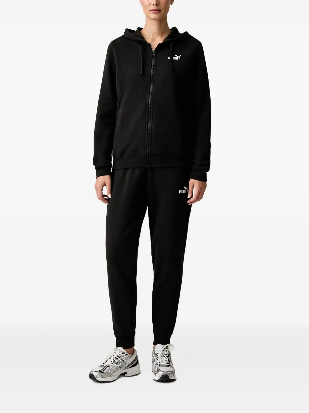 PUMA logo-print tracksuit set Zwart