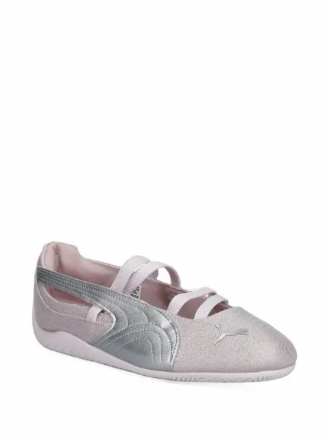 Puma Kids Speedcat Ballet glitter-effect logo-patch ballet flats
