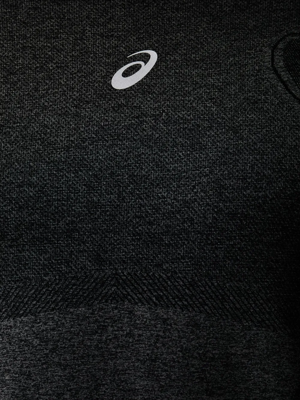 ASICS Road Seamless logo-print thumb-slot T-shirt Zwart