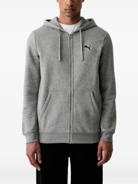 PUMA Essentials logo-embroidered zip-up hoodie