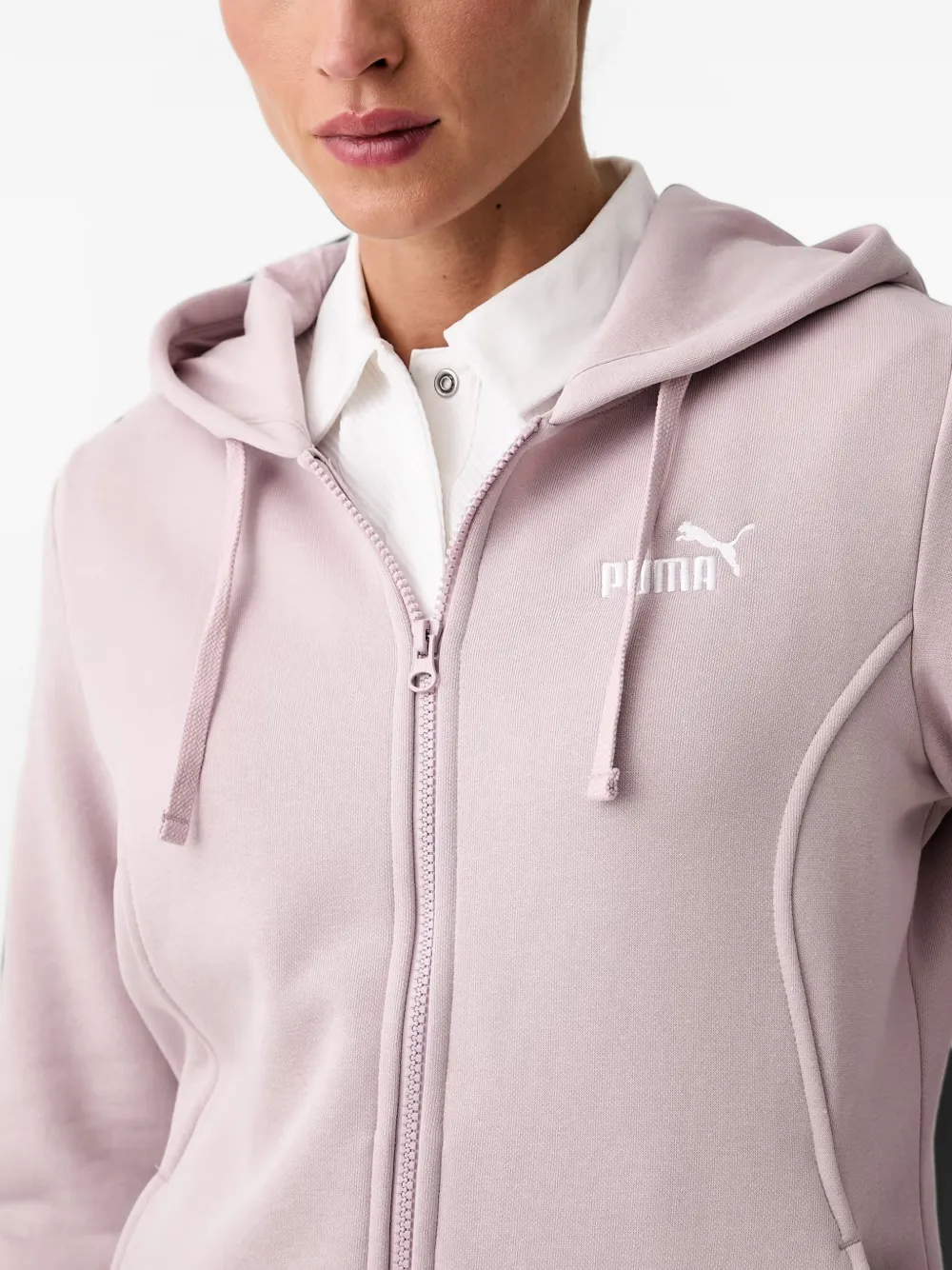PUMA logo-detail zip-fastening tracksuit Roze