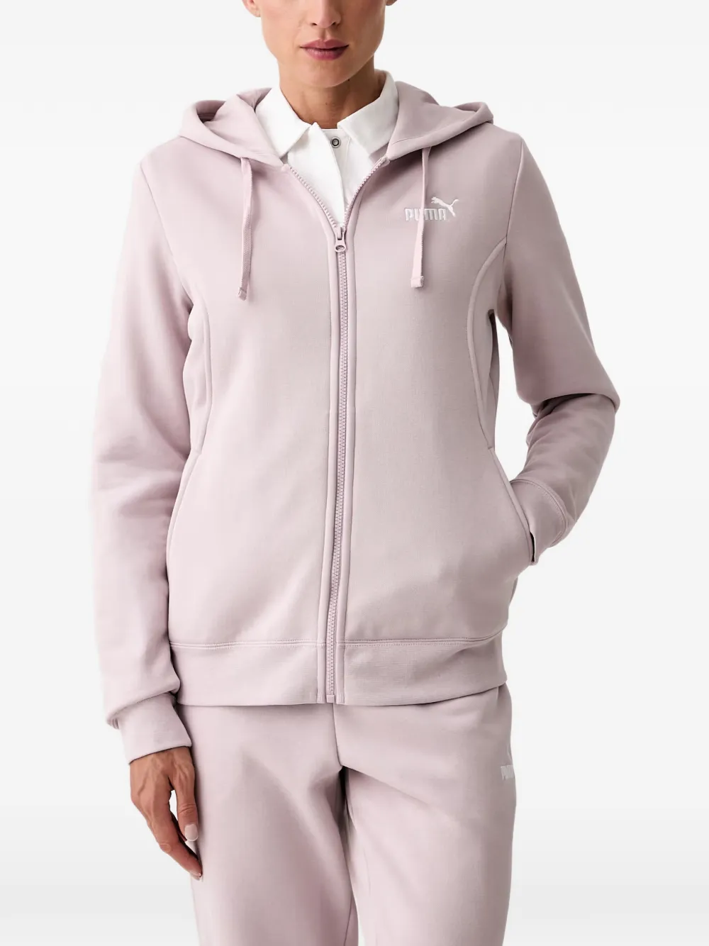 PUMA logo-detail zip-fastening tracksuit - Rosa