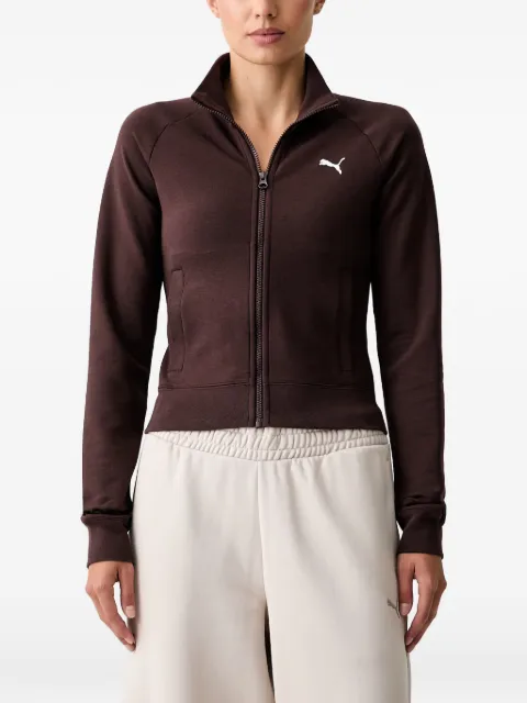 PUMA logo-embroidered raglan-sleeve sweatshirt