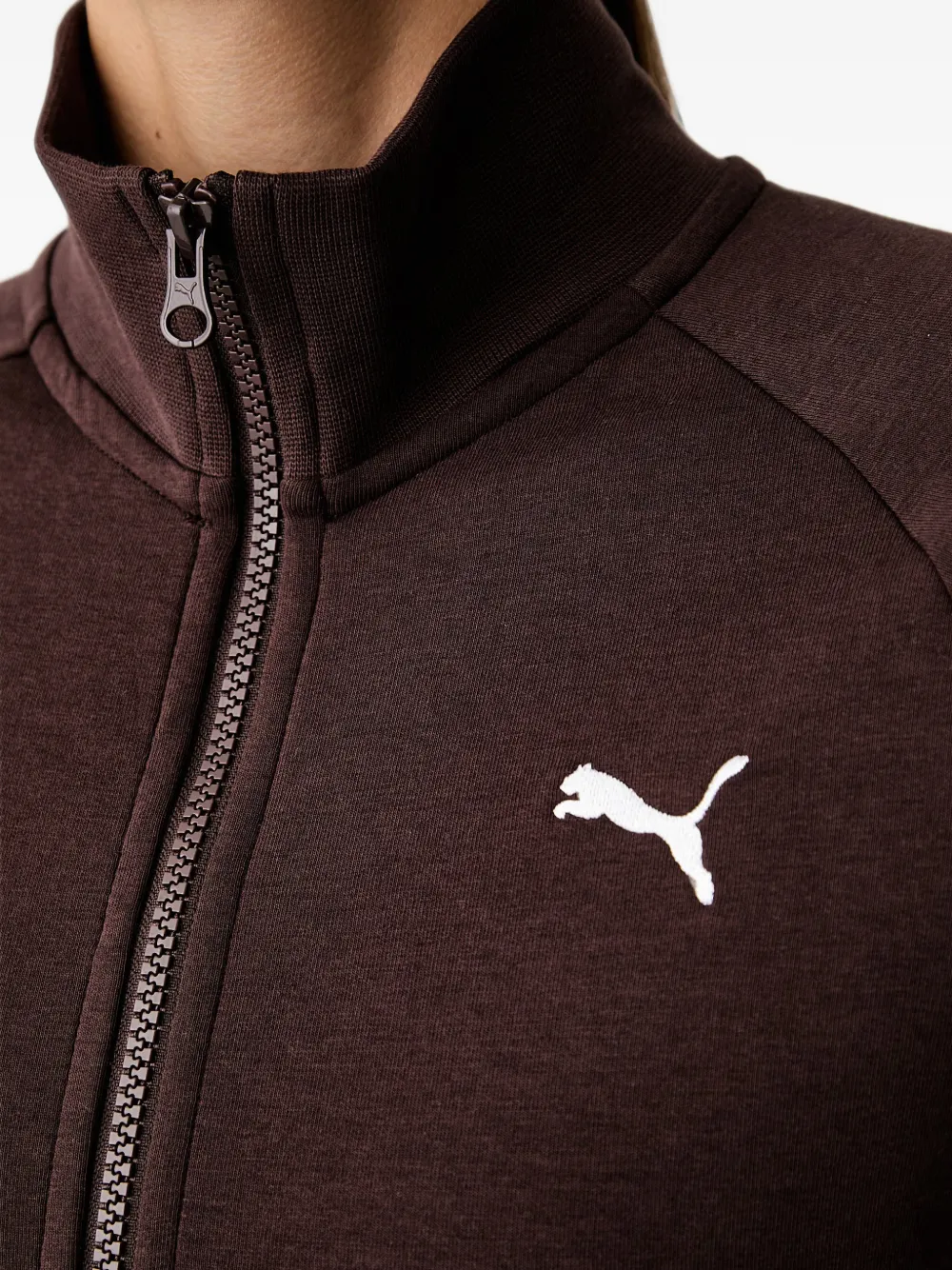 PUMA Sweater met raglan mouwen en geborduurd logo Bruin