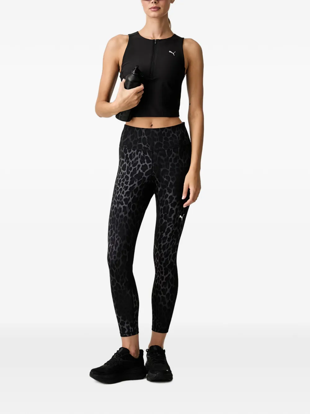 PUMA Lightstride tanktop met ritssluiting Zwart