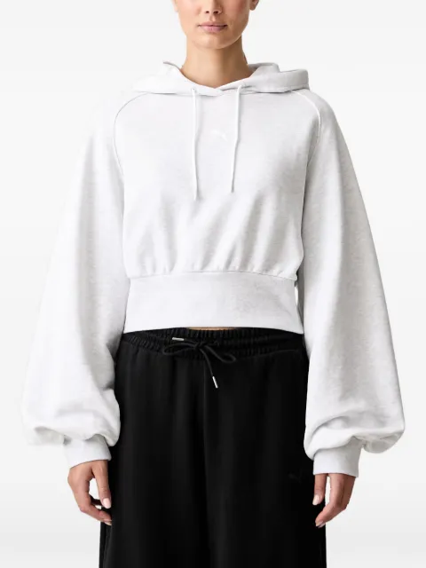 PUMA embroidered-logo long-sleeve hoodie