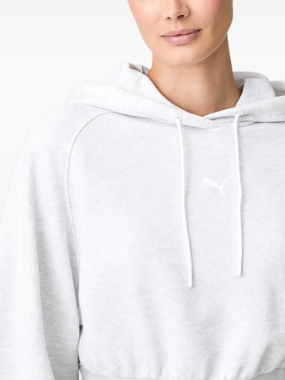 PUMA Hoodie met geborduurd logo Grijs